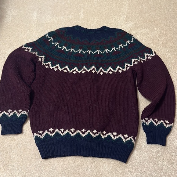 Paris Sport Club hand made in Bolivia 100% lambswool sweater size L - Picture 9 of 9